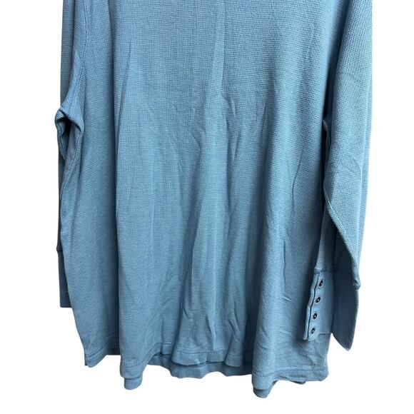 J.Jill Long Sleeve Pullover Knit Tunic Waffle Knit Top Pockets Women's 2X Blue - Picture 9 of 10